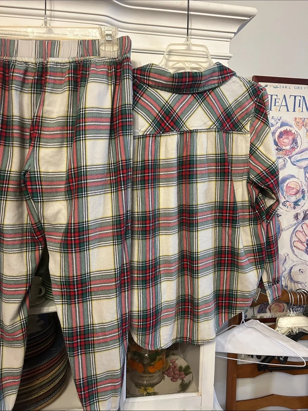 Aerie cotton flannel plaid pajama set
